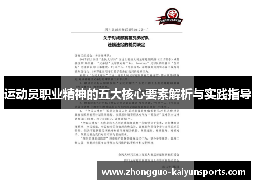 运动员职业精神的五大核心要素解析与实践指导